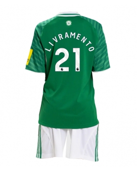 Billige Fotballdrakt Newcastle United Tino Livramento #21 Replika Bortedraktsett Barn 2025-26 Kortermet (med bukser)